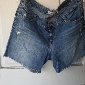 Torrid Distressed Blue Jean Shorts